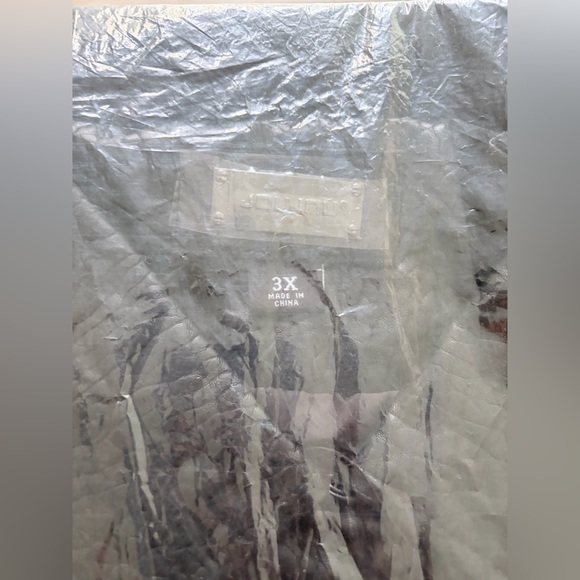 NWT Jou Jou Black Faux Leather Moto Biker Jacket Plus Size 3X Curve - Picture 4 of 5